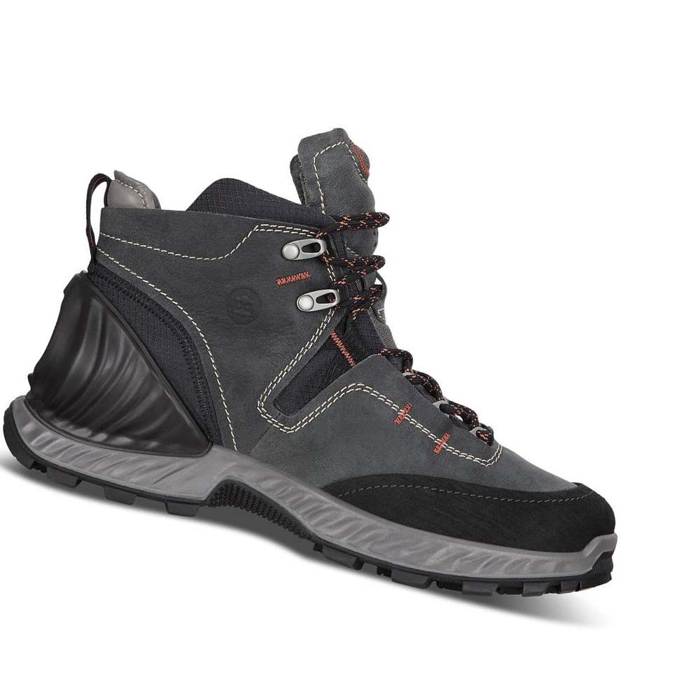 Men\'s Ecco Exohike Mid Gtx Hiking & Trail Grey / Black | SG 564XYU